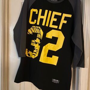 Hustle Gang Black and Yellow Chief 3/4 Long Sleeve Tee